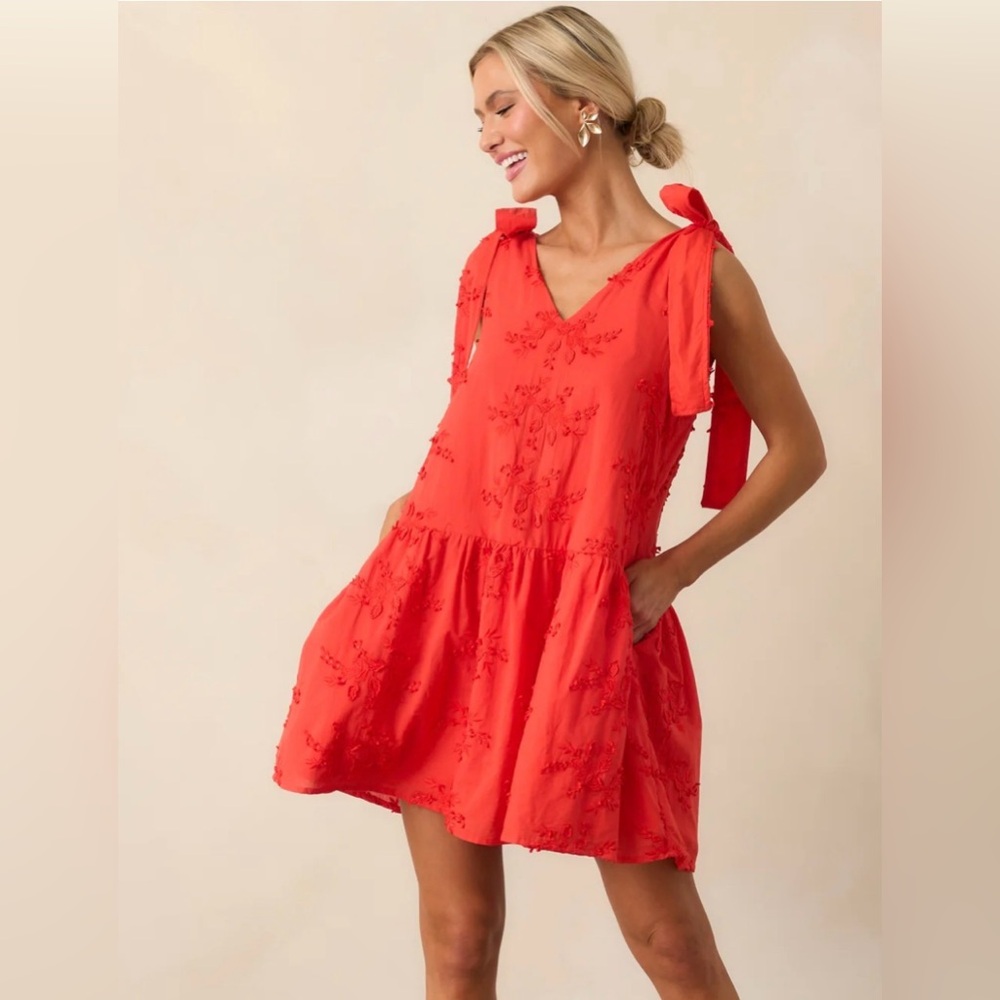 Embroidered Mini Dress